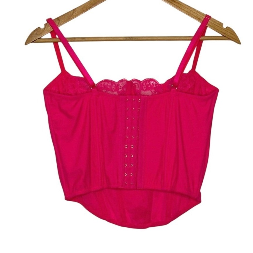 NWT Urban Outfitters Out From Under Coucou Lace Trim Corset Top L Festival Rave - Picture 4 of 15